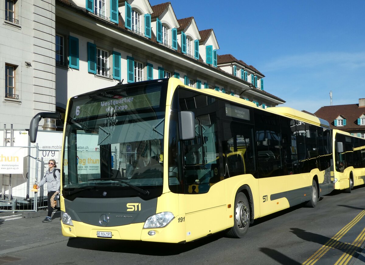 (249'520) - STI Thun - Nr. 191/BE 804'191 - Mercedes am 4. Mai 2023 beim Bahnhof Thun