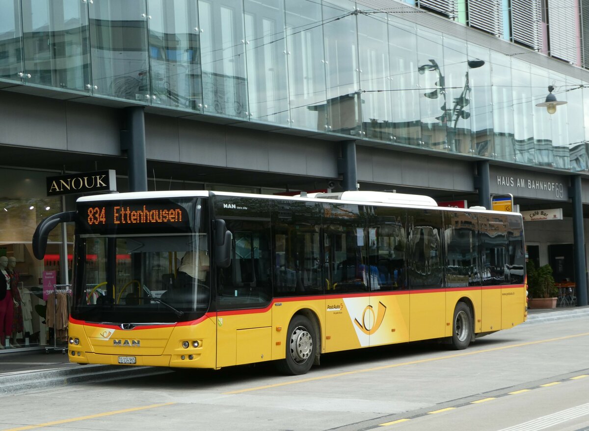 (249'891) - PostAuto Ostschweiz - TG 114'965/PID 11'126 - MAN am 12. Mai 2023 beim Bahnhof Frauenfeld