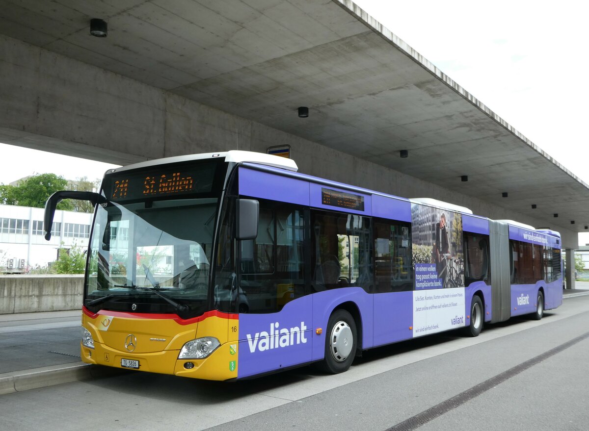 (249'902) - Eurobus, Arbon - Nr. 16/TG 5826/PID 11'599 - Mercedes am 12. Mai 2023 in Arbon, Bushof