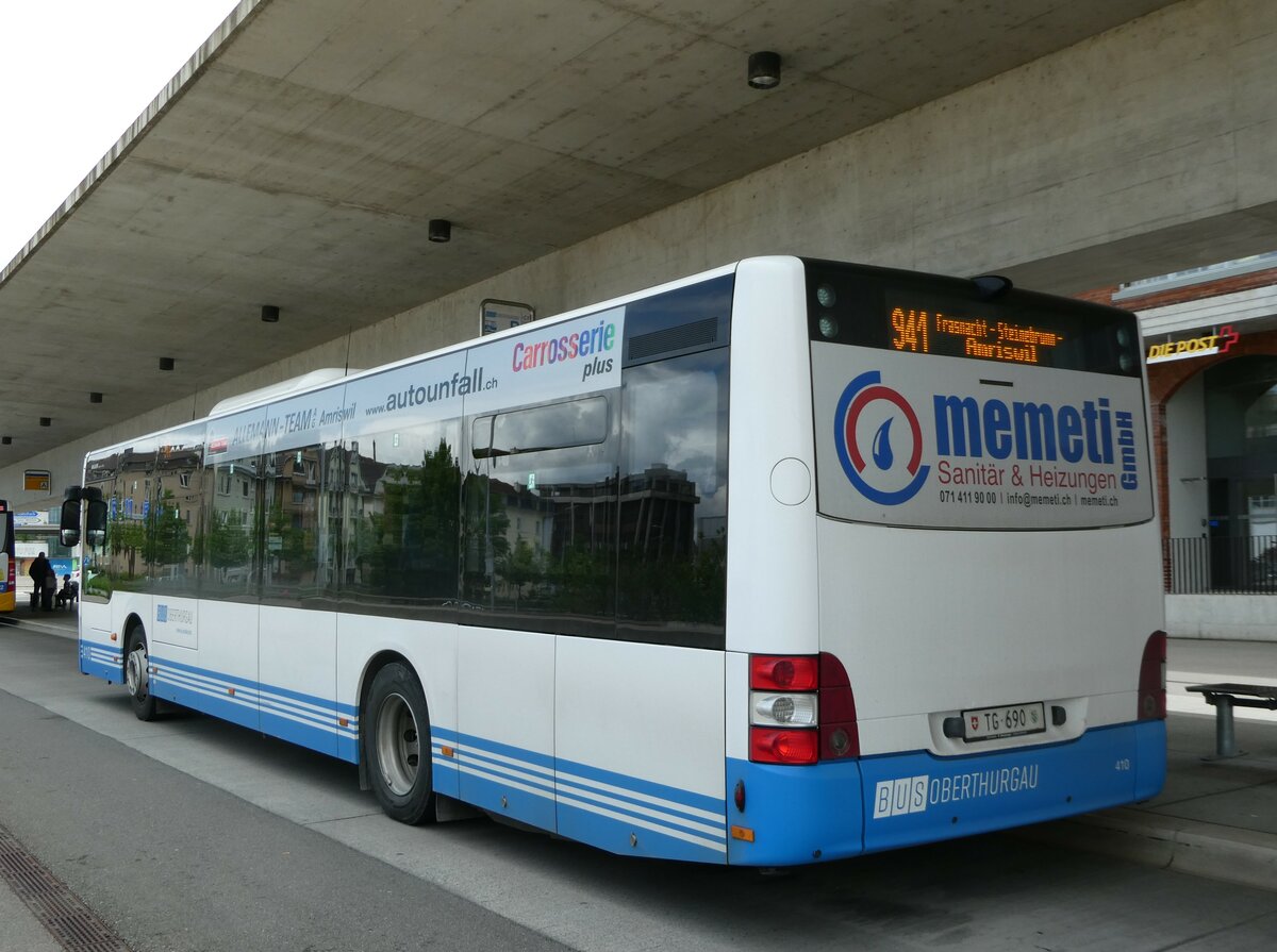 (249'911) - BOTG Amriswil - Nr. 410/TG 690 - MAN am 12. Mai 2023 in Arbon, Bushof