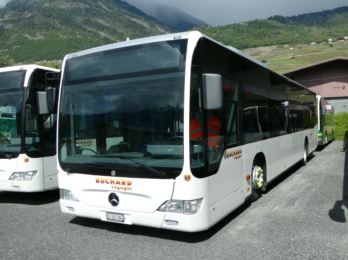 (249'952) - Buchard, Leytron - Nr. 64/VS 101'364 - Mercedes (ex TPL Lugano Nr. 309) am 13. Mai 2023 in Leytron, Garage