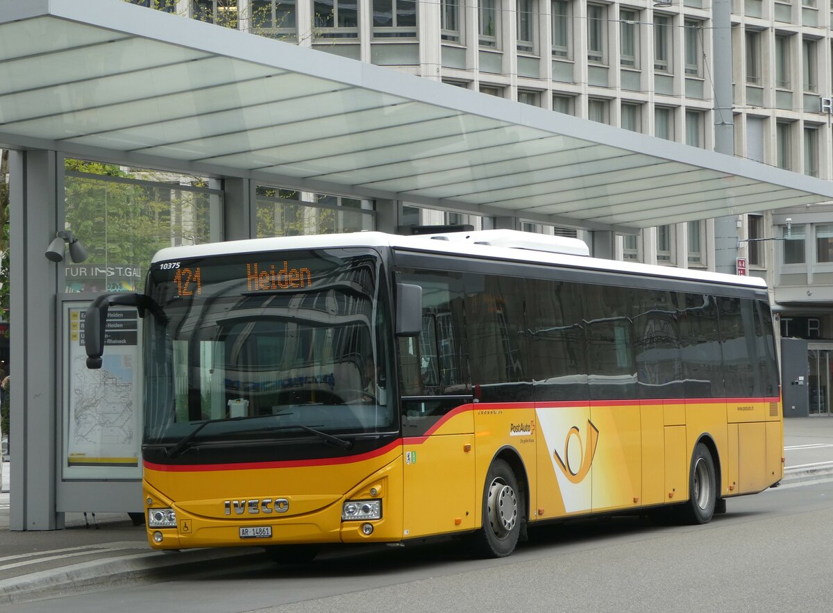 (250'062) - PostAuto Ostschweiz - AR 14'861/PID 10'375 - Iveco am 16. Mai 2023 beim Bahnhof St. Gallen