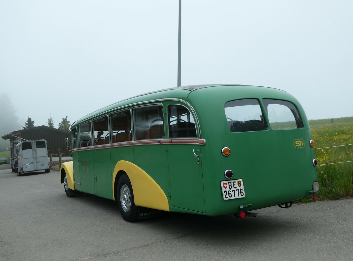 (250'403) - STI Thun - Nr. 15/BE 26'776 - Saurer/Gangloff (ex AvH Heimenschwand Nr. 5) am 24. Mai 2023 in Oberbtschel, Btschelegg