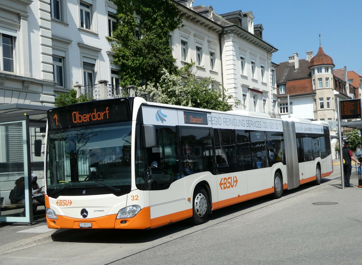 (250'444) - BSU Solothurn - Nr. 32/SO 189'032 - Mercedes am 25. Mai 2023 beim Hauptbahnhof Solothurn