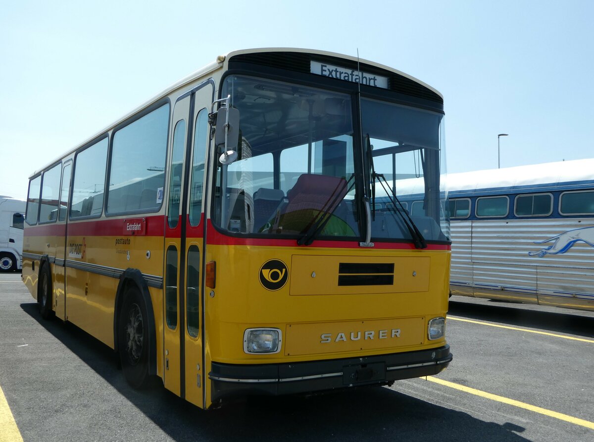 (250'705) - Eichenberger, Bsingen - Saurer/R&J (ex Schlapp, Cottens; ex Ruklic, Schaffhausen; ex Heim, Flums; ex Frigg, Zernez; ex P 24'279) am 29. Mai 2023 in Kerzers, Interbus