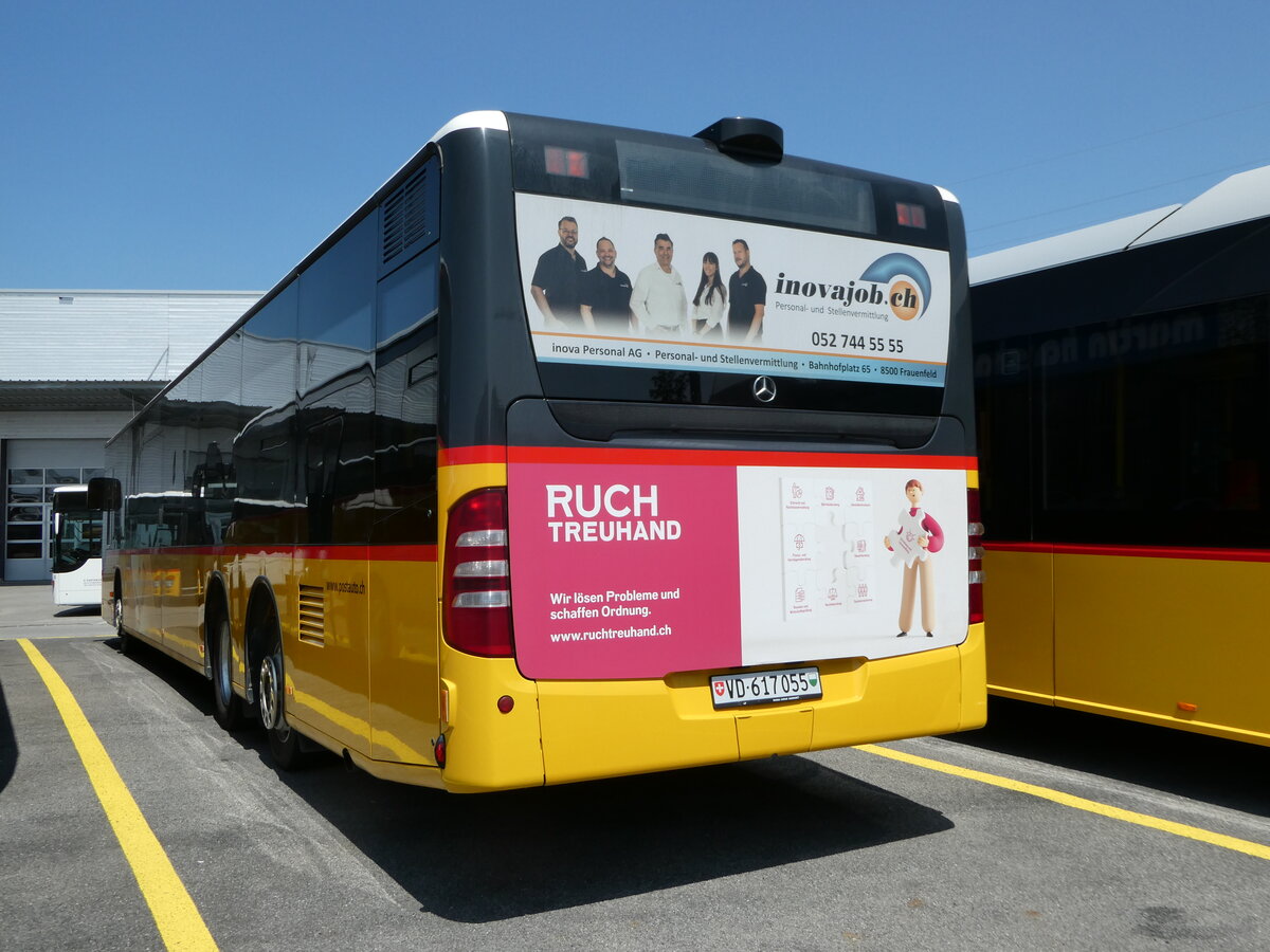 (250'720) - CarPostal Ouest - VD 617'055/PID 5220 - Mercedes (ex PostAuto Ostschweiz; ex PostAuto Ostschweiz Nr. 8) am 29. Mai 2023 in Kerzers, Interbus