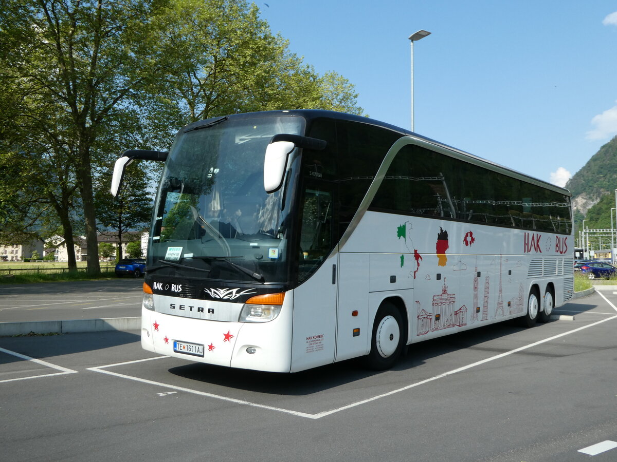 (250'840) - Aus Nordmazedonien: Hak Bus, Tetovo - TE 1611-AJ - Setra am 1. Juni 2023 beim Bahnhof Interlaken Ost