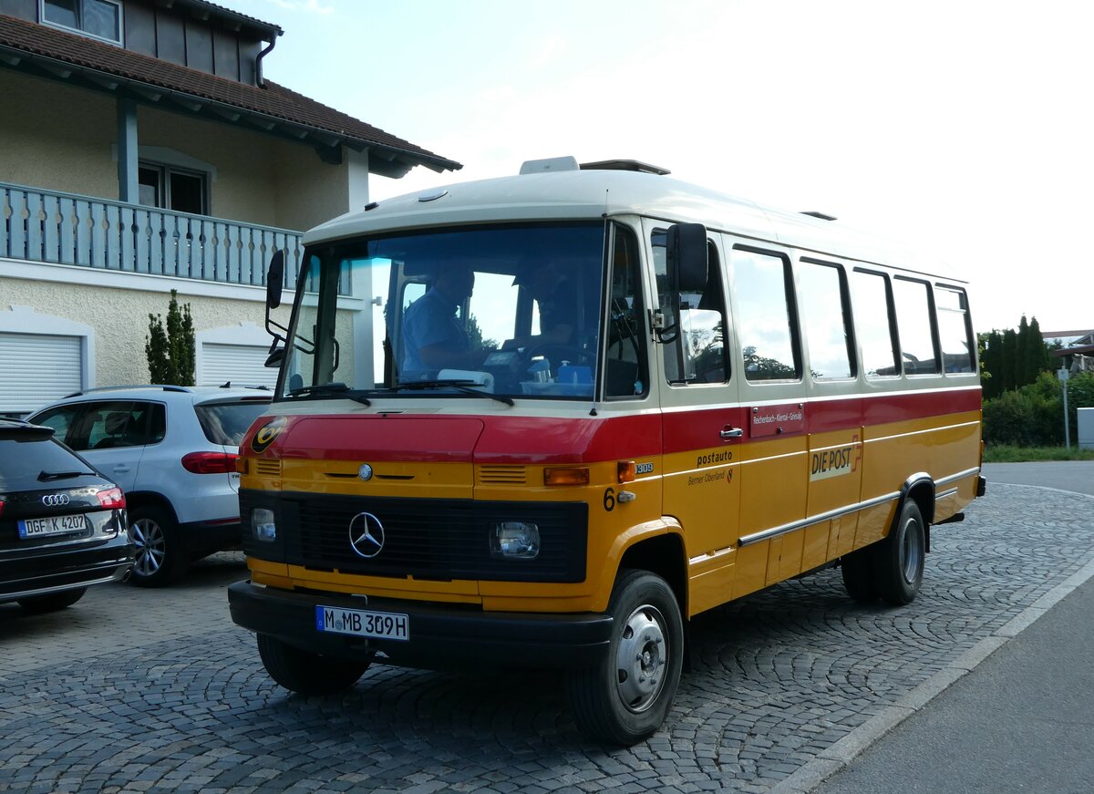 (250'917) - Hahn, Mnchen - Nr. 6/M-MB 309H - Mercedes (ex Mller, CH-Ennetmoos Nr. 6; ex Portenier, CH-Adelboden Nr. 6/PID 492; ex Geiger, CH-Adelboden Nr. 6) am 3. Juni 2023 in Rottersdorf, Vilstaler Hof