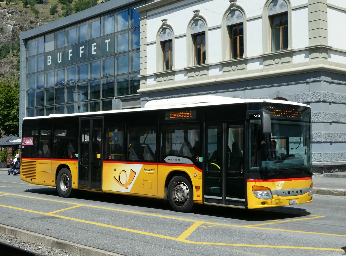 (251'219) - PostAuto Wallis - VS 25'030/PID 5156 - Setra (ex Anthamatten, Saas-Almagell) am 9. Juni 2023 beim Bahnhof Brig