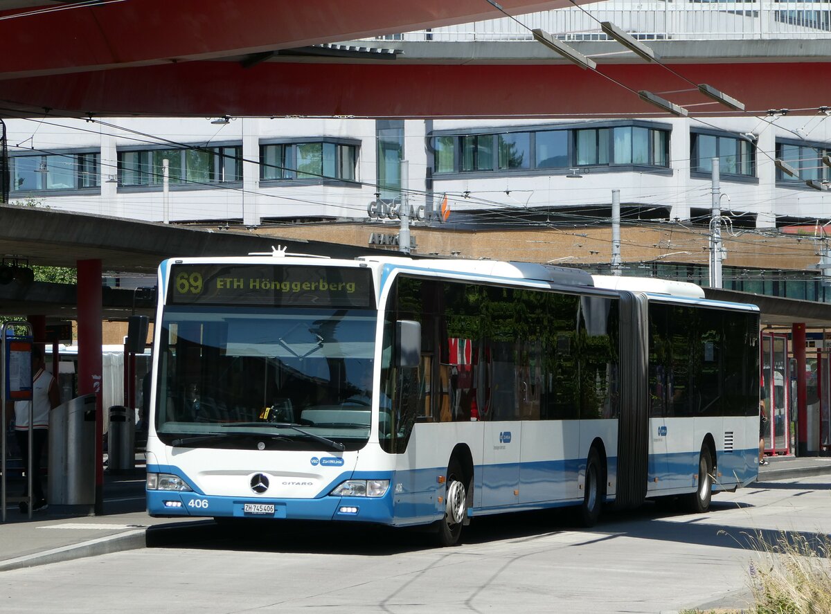 (251'439) - VBZ Zrich - Nr. 406/ZH 745'406 - Mercedes am 13. Juni 2023 in Zrich, Bucheggplatz