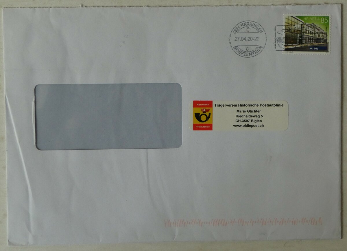 (251'668) - THP-Briefumschlag vom 27. April 2020 am 18. Juni 2023 in Thun