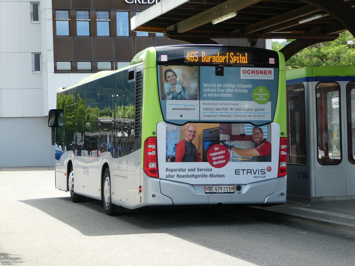 (251'683) - Busland, Burgdorf - Nr. 211/BE 479'211 - Mercedes am 18. Juni 2023 beim Bahnhof Burgdorf