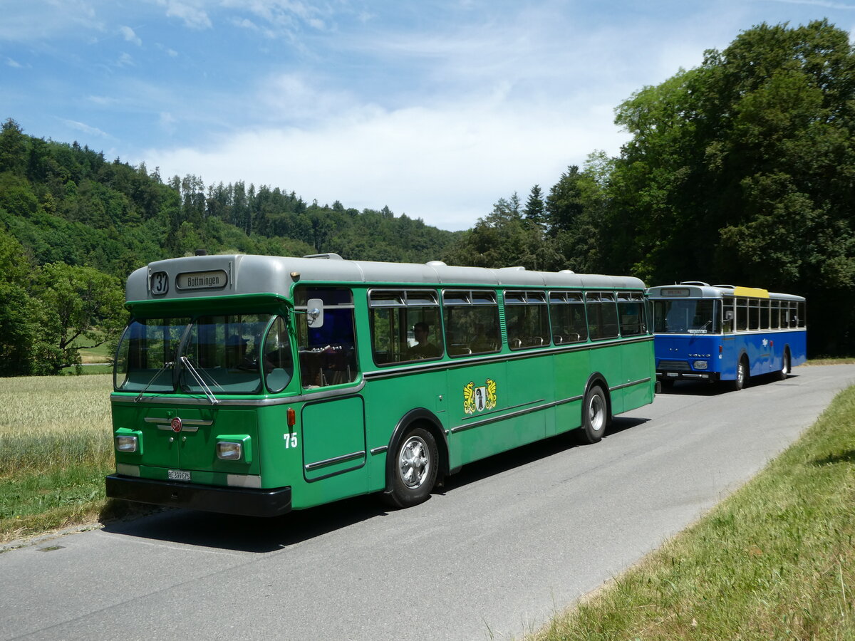 (251'705) - BVB Basel (RWB) - Nr. 75/BE 399'675 - FBW/FHS am 18. Juni 2023 bei Oberburg