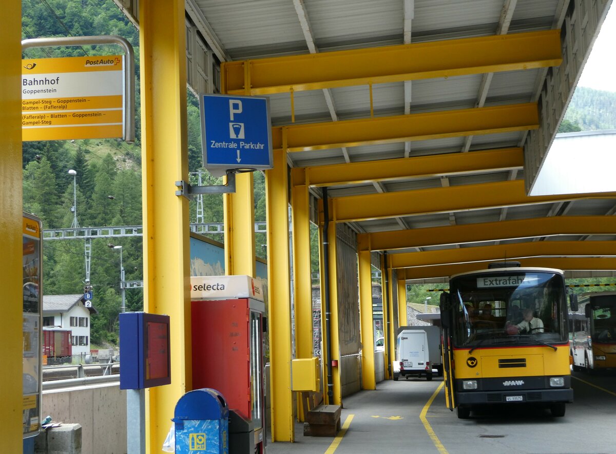 (252'081) - Oser, Brchen - VS 93'575 - NAW/Lauber (ex Epiney, Ayer PID 1076) am 25. Juni 2023 beim Bahnhof Goppenstein