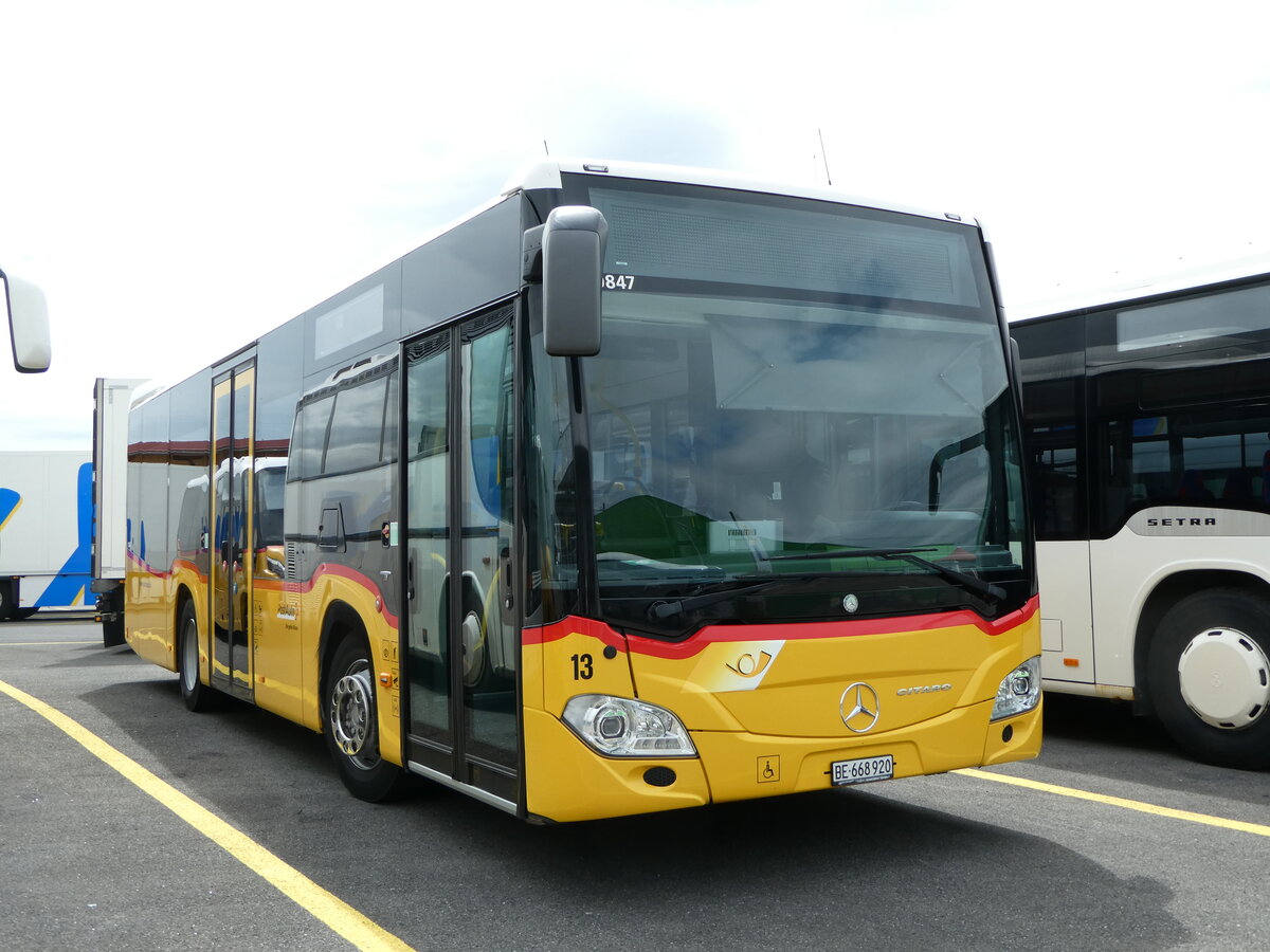 (252'229) - PostAuto Bern - Nr. 13/BE 668'920/PID 10'847 - Mercedes (ex Thepra, Stans Nr. 11) am 1. Juli 2023 in Kerzers, Interbus