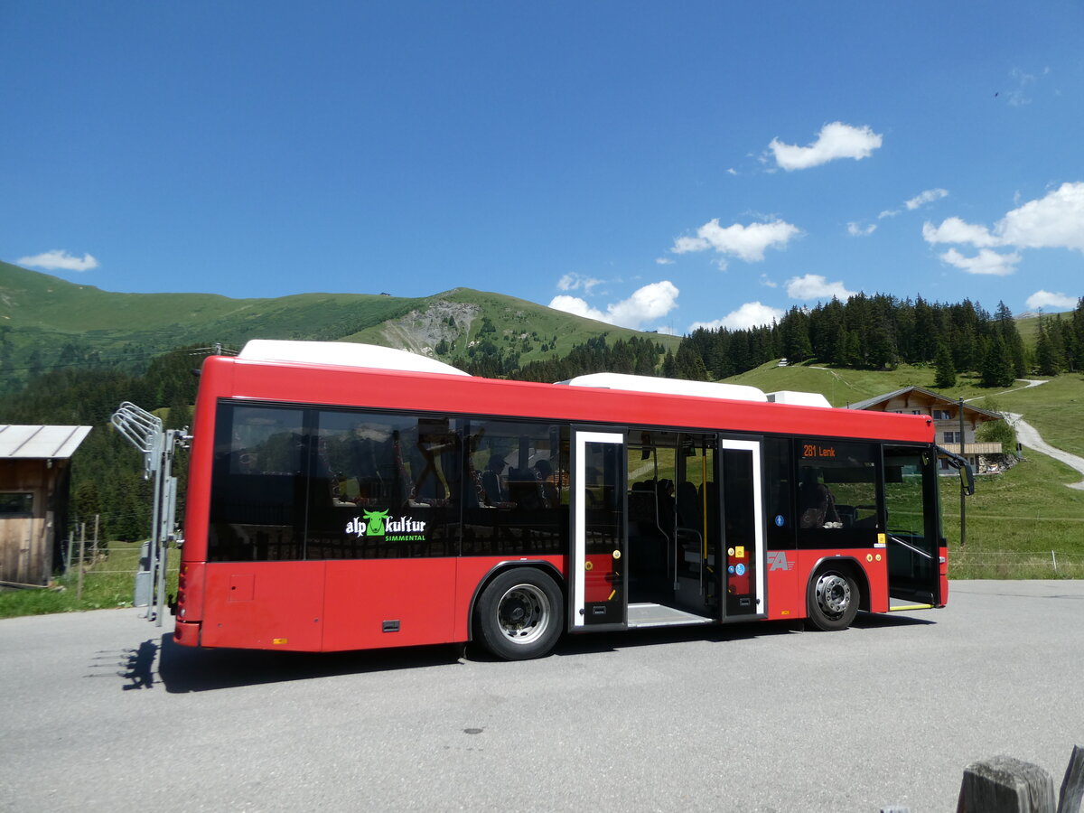 (252'637) - AFA Adelboden - Nr. 56/BE 611'030 - Scania/Hess am 11. Juli 2023 in Lenk, Bhlberg