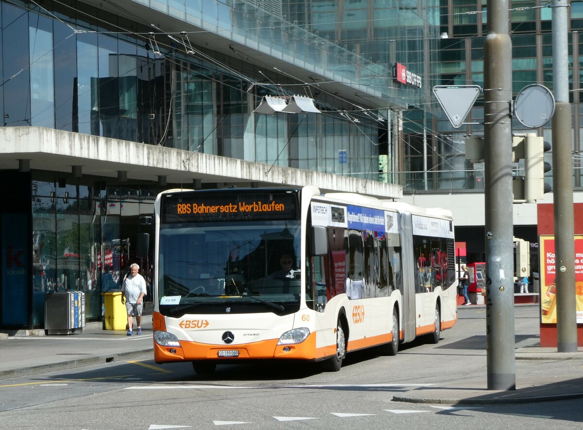 (252'779) - BSU Solothurn - Nr. 60/SO 189'060 - Mercedes am 19. Juli 2023 beim Bahnhof Bern