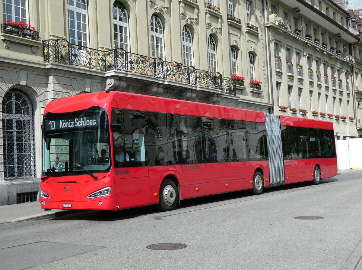 (252'958) - Bernmobil, Bern - Nr. 243/BE 881'243 - Irizar am 24. Juli 2023 in Bern, Bundesplatz