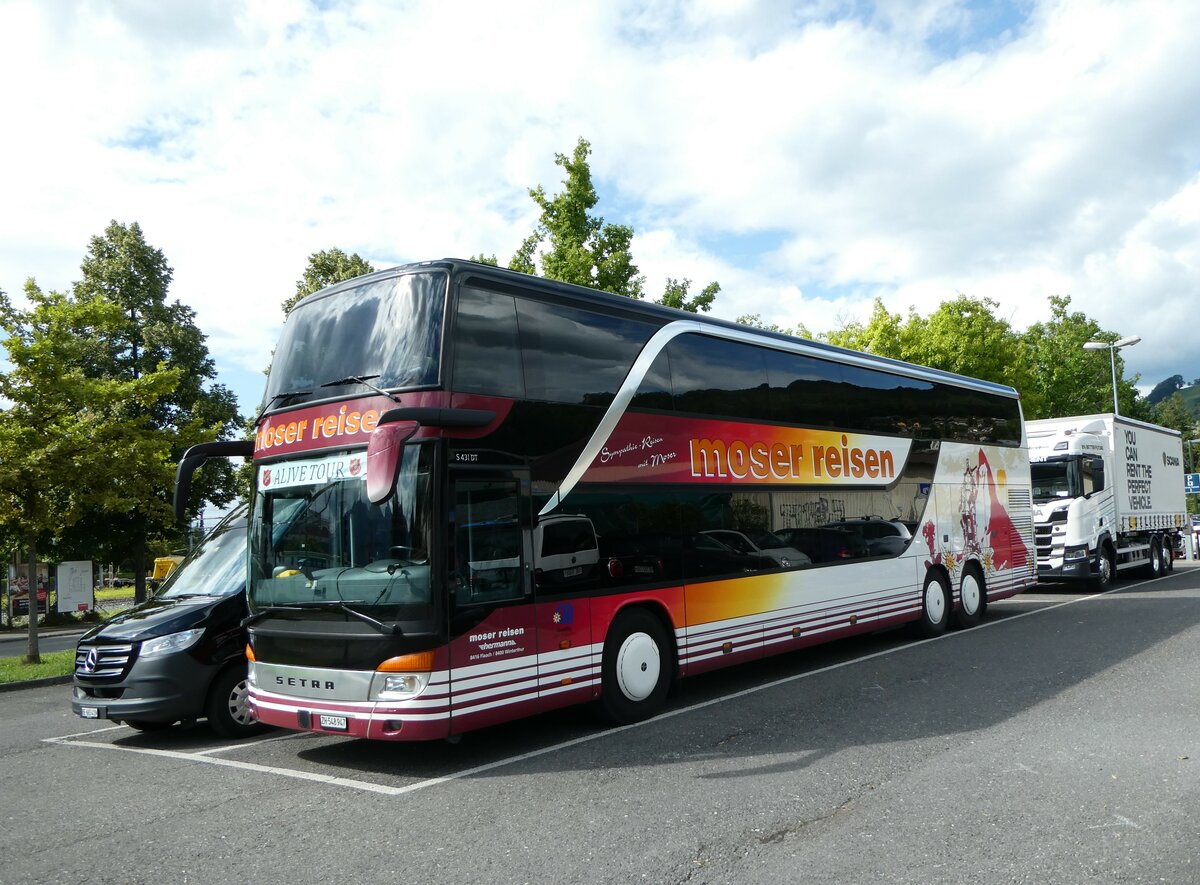 (253'055) - Moser, Flaach - ZH 548'947 - Setra am 26. Juli 2023 in Thun, Seestrasse