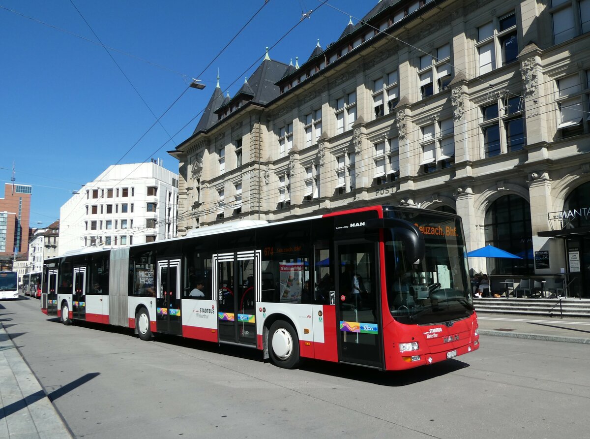 (253'651) - SW Winterthur - Nr. 371/ZH 730'371 - MAN am 11. August 2023 beim Hauptbahnhof Winterthur