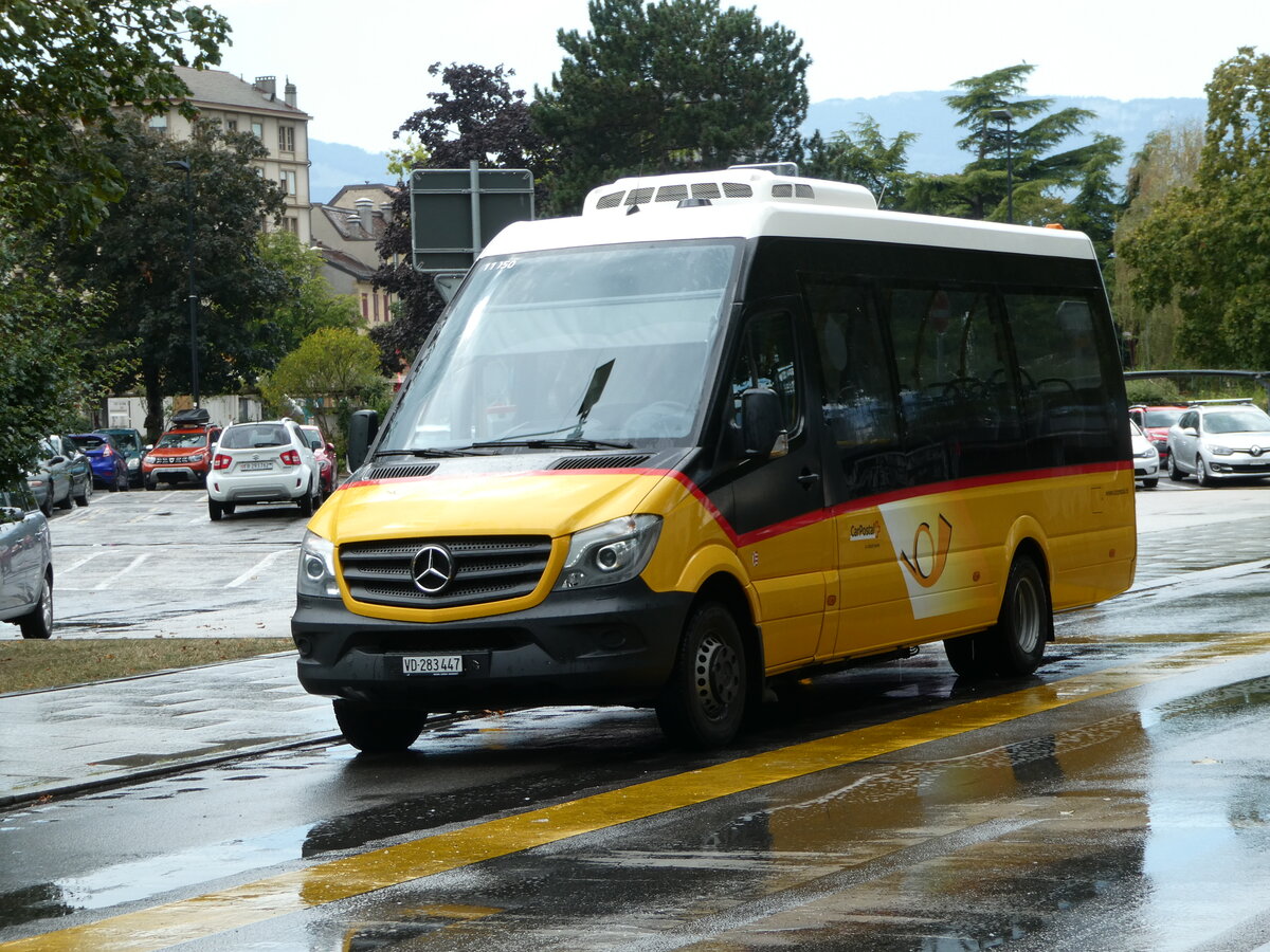 (253'755) - CarPostal Ouest - VD 46'240/PID 11'050 - Mercedes (ex JU 46'240) am 12. August 2023 beim Bahnhof Yverdon