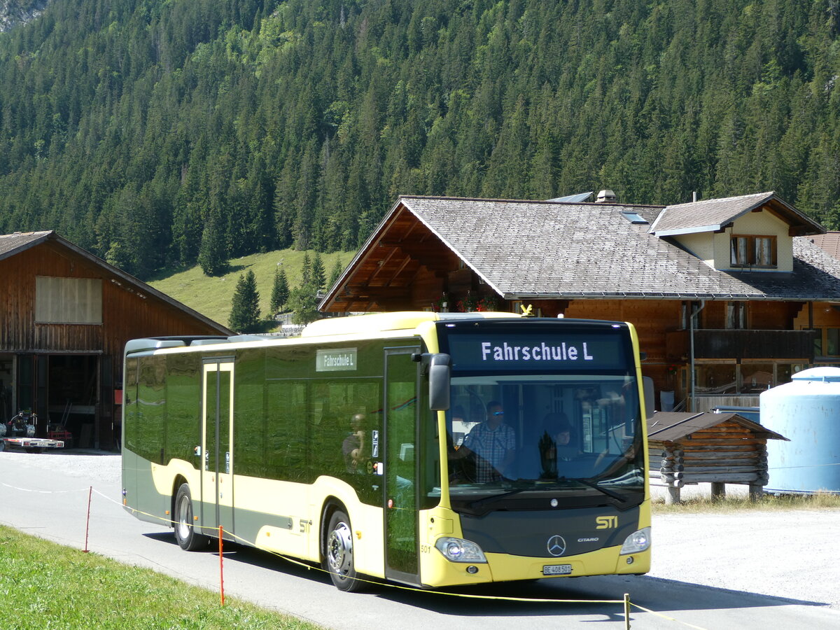 (254'149) - STI Thun - Nr. 501/BE 408'501 - Mercedes am 22. August 2023 in Grimmialp, Hotel Spillgerten