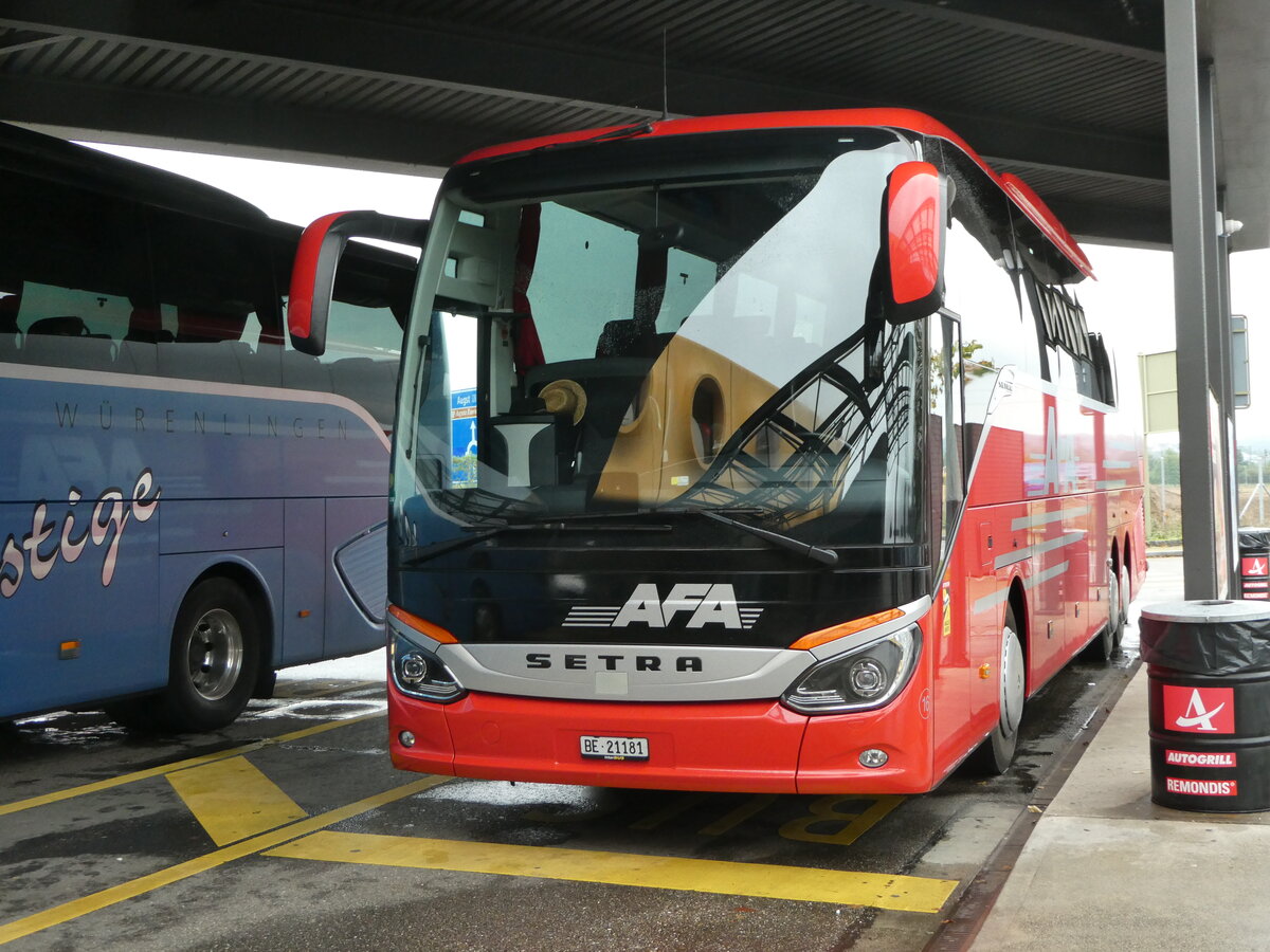 (254'287) - AFA Adelboden - Nr. 16/BE 21'181 - Setra am 29. August 2023 in Pratteln, Raststtte