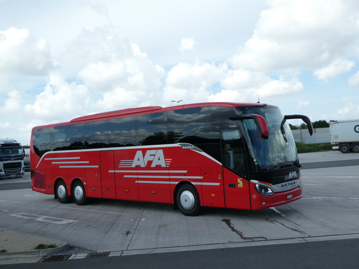 (254'372) - Aus der Schweiz: AFA Adelboden - Nr. 16/BE 21'181 - Setra am 30. August 2023 in Teuchern, Raststtte Osterfeld