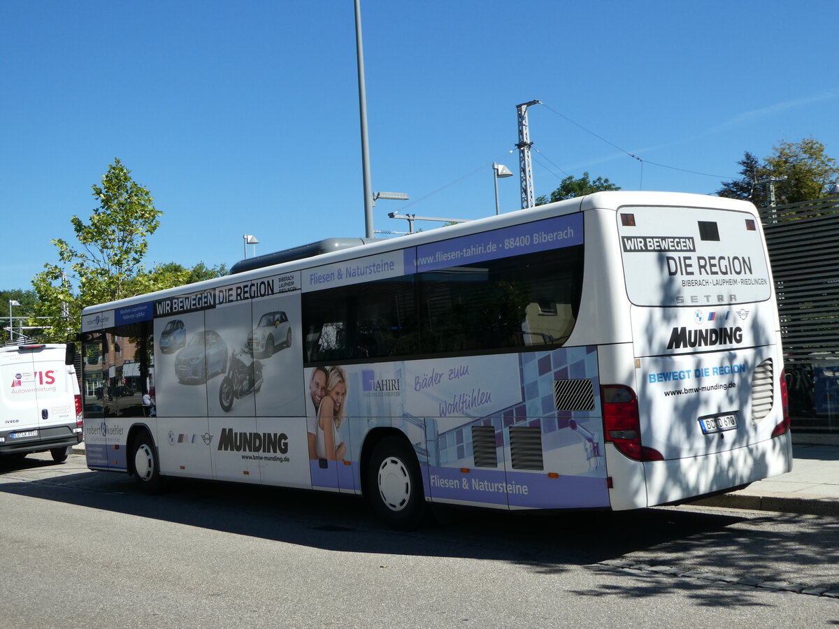 (254'775) - Diesch, Bad Buchau - BC-D 670 - Setra am 4. September 2023 beim Bahnhof Memmingen