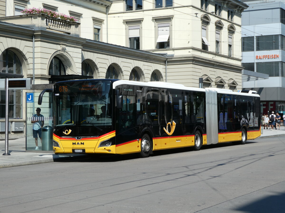 (255'003) - Moser, Flaach - Nr. 427/ZH 611'288/PID 11'880 - MAN am 9. September 2023 beim Hauptbahnhof Winterthur