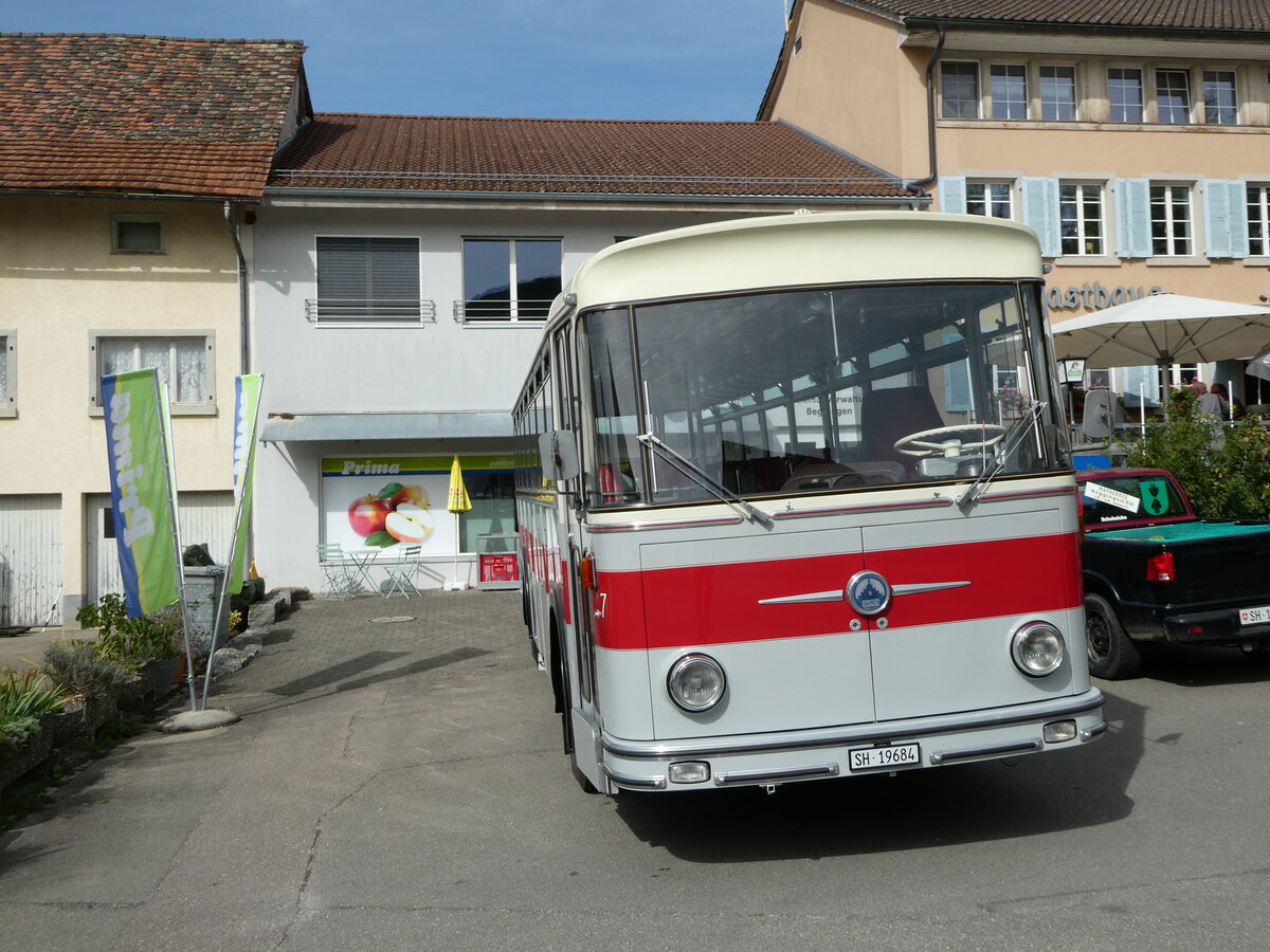 (255'384) - Borer, Neuhausen - Nr. 7/SH 19'684 - Saurer/Tscher (ex Heiniger, Btzberg; ex ASS Schleitheim Nr. 22; ex ASS Schleitheim Nr. 7) am 17. September 2023 in Beggingen, Dorf