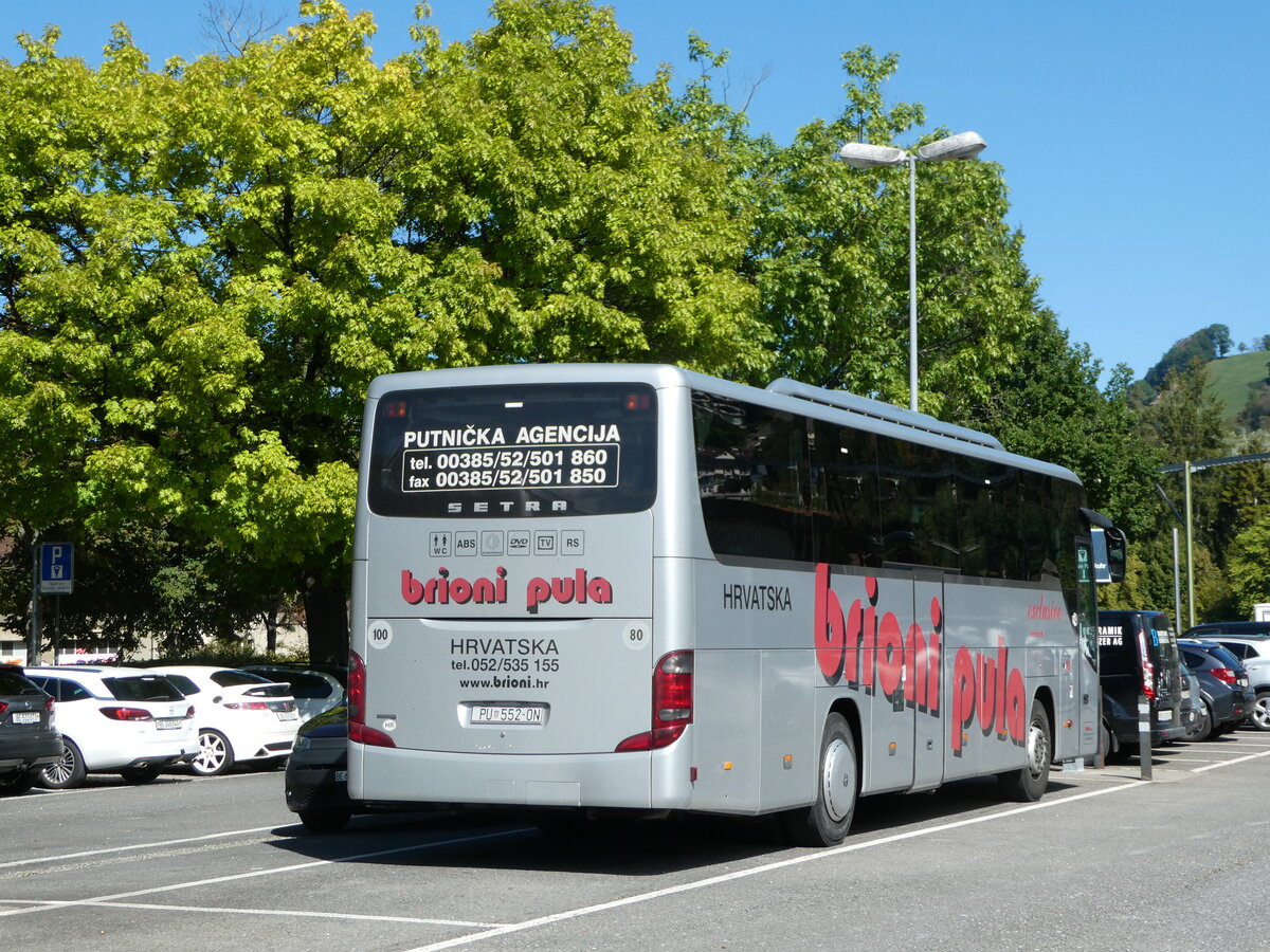 (255'449) - Aus Kroatien: Brioni, Lula - Nr. 102/PU 552-ON - Setra am 20. September 2023 in Thun, Seestrasse