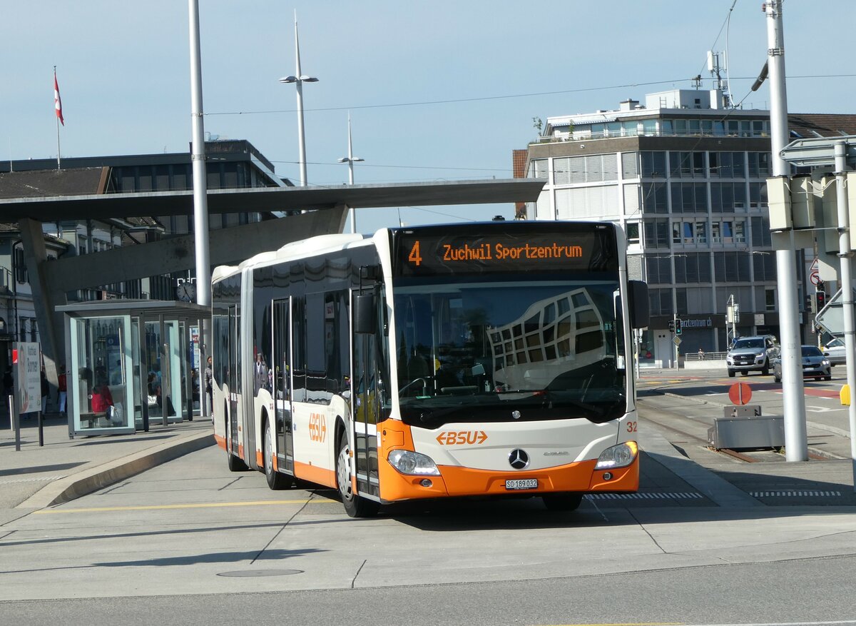 (255'636) - BSU Solothurn - Nr. 32/SO 189'032 - Mercedes am 28. September 2023 beim Hauptbahnhof Solothurn