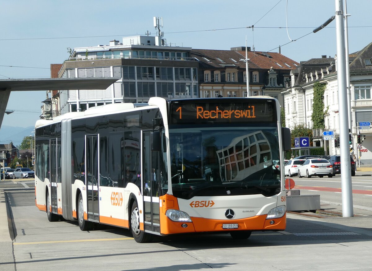 (255'643) - BSU Solothurn - Nr. 59/SO 189'059 - Mercedes am 28. September 2023 beim Hauptbahnhof Solothurn