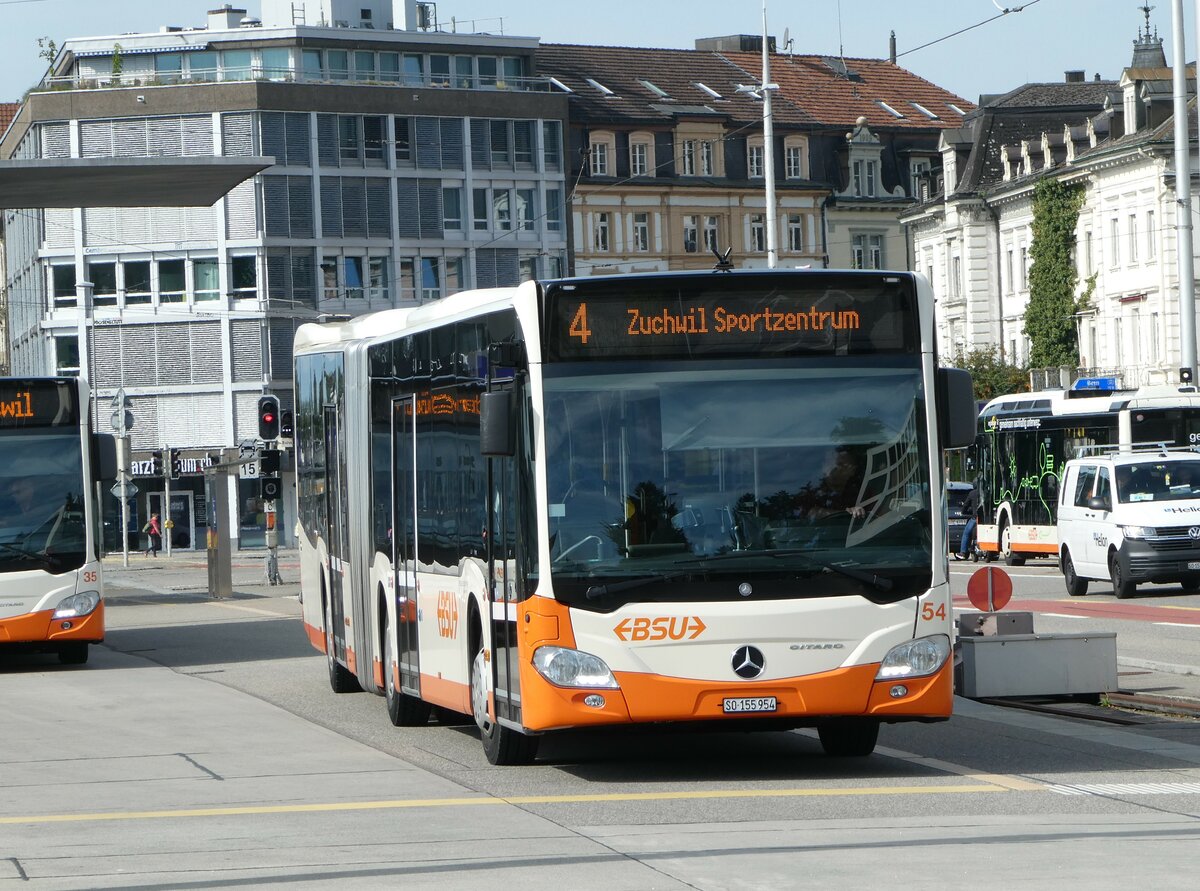 (255'645) - BSU Solothurn - Nr. 54/SO 155'954 - Mercedes am 28. September 2023 beim Hauptbahnhof Solothurn