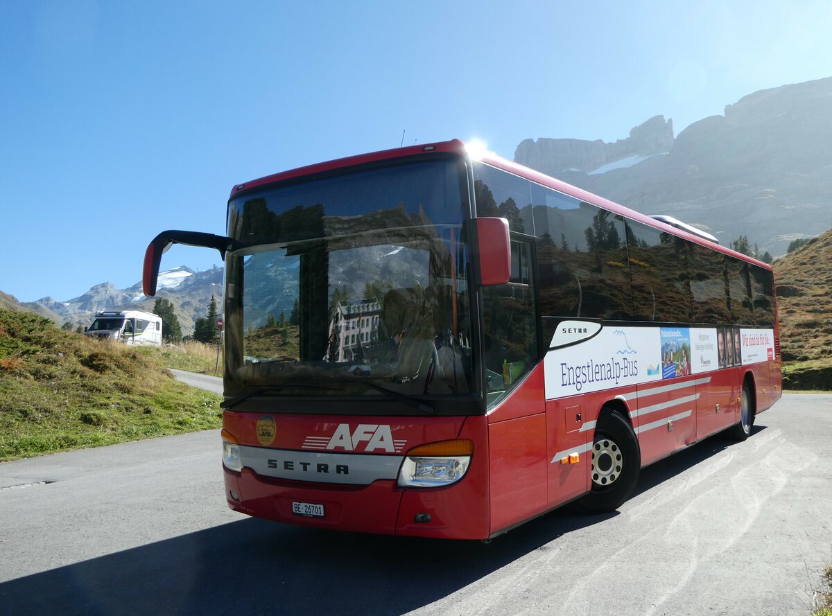 (255'776) - AFA Adelboden - Nr. 24/BE 26'701/PID 10'040 - Setra am 1. Oktober 2023 auf der Engstlenalp (Einsatz: PostAuto fr Engstlenalp-Bus