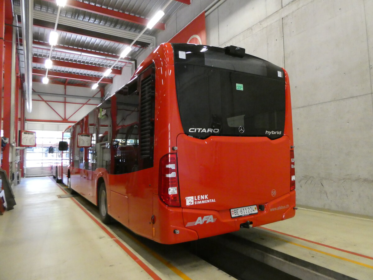 (256'445) - AFA Adelboden - Nr. 58/BE 611'224 - Mercedes am 27. Oktober 2023 in Frutigen, Garage