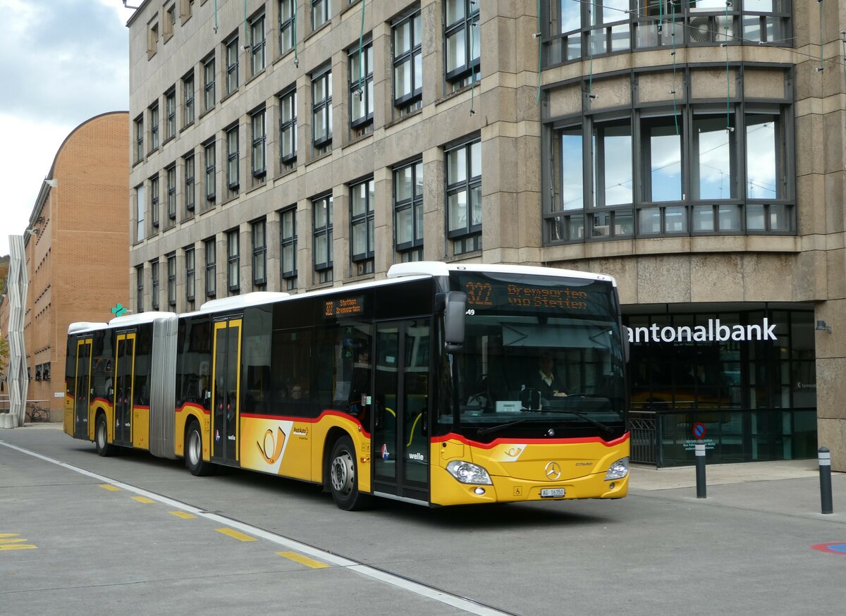 (256'746) - Wicki, Zufikon - AG 16'350/PID 11'549 - Mercedes am 6. November 2023 beim Bahnhof Baden