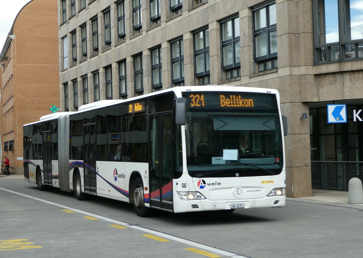 (256'756) - Steffen, Remetschwil - Nr. 66/AG 6739/PID 5705 - Mercedes am 6. November 2023 beim Bahnhof Baden