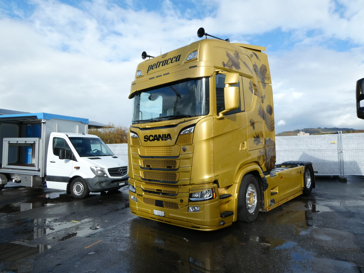 (256'965) - Petracca, Pieterlen - BE 820'222 - Scania am 11. November 2023 in Bern, transport.ch