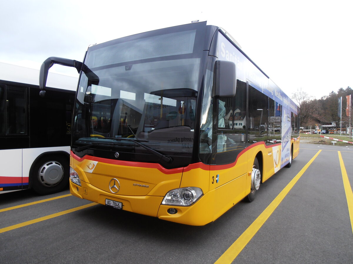 (257'872) - Brndli, Elfingen - Nr. 3/AG 7846/PID 11'553 - Mercedes am 23. Dezember 2023 in Winterthur, Daimler Buses