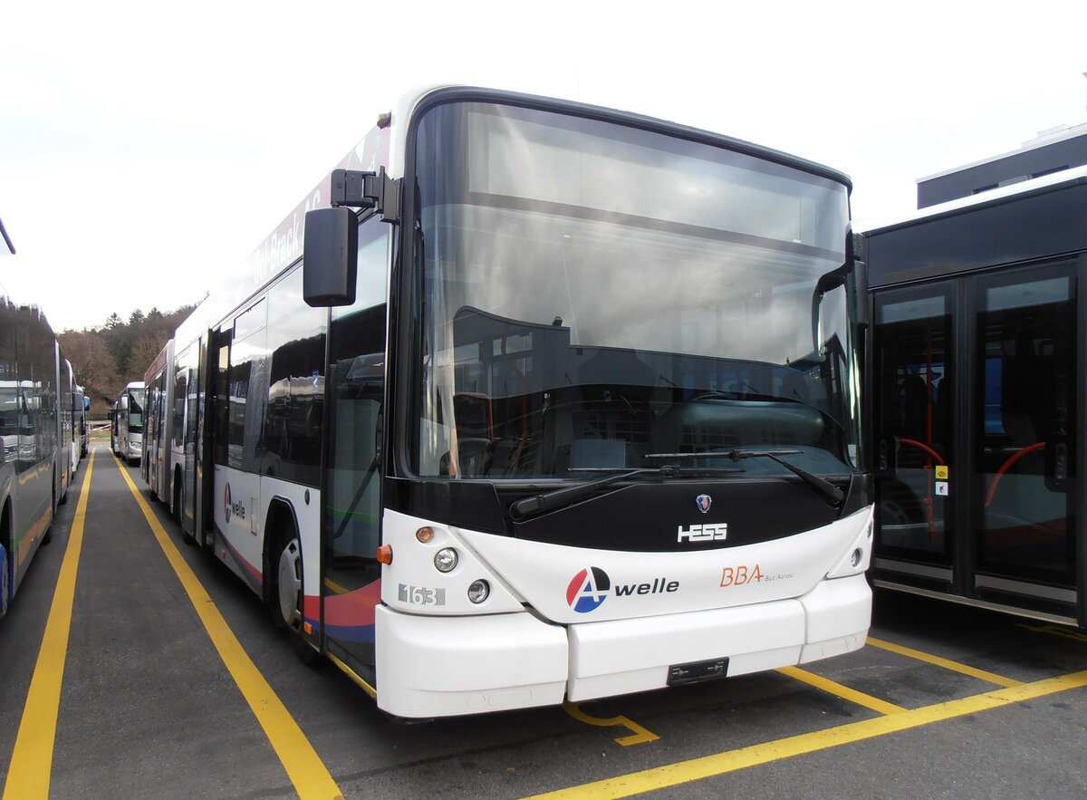 (257'884) - BBA Aarau - Nr. 163 - Scania/Hess am 23. Dezember 2023 in Winterthur, Daimler Buses