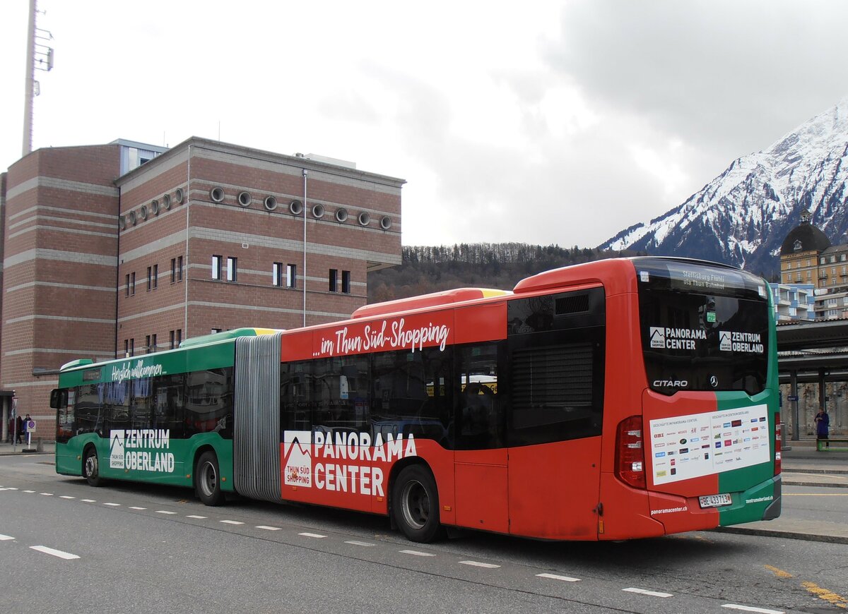 (258'006) - STI Thun - Nr. 713/BE 433'713 - Mercedes am 29. Dezember 2023 beim Bahnhof Spiez