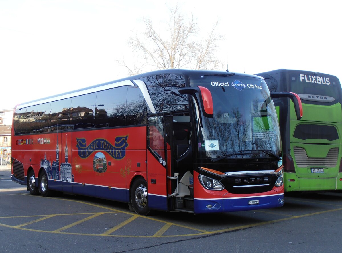 (258'020) - Meier, Zrich - ZH 301'569 - Setra am 30. Dezember 2023 in Zrich, Sihlquai