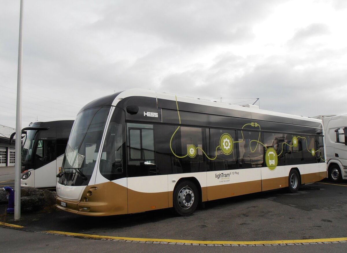 (258'066) - Interbus, Kerzers - FR 386'540 - eHess (ex Vorfhrfahrzeug Hess) am 1. Januar 2024 in Kerzers, Interbus