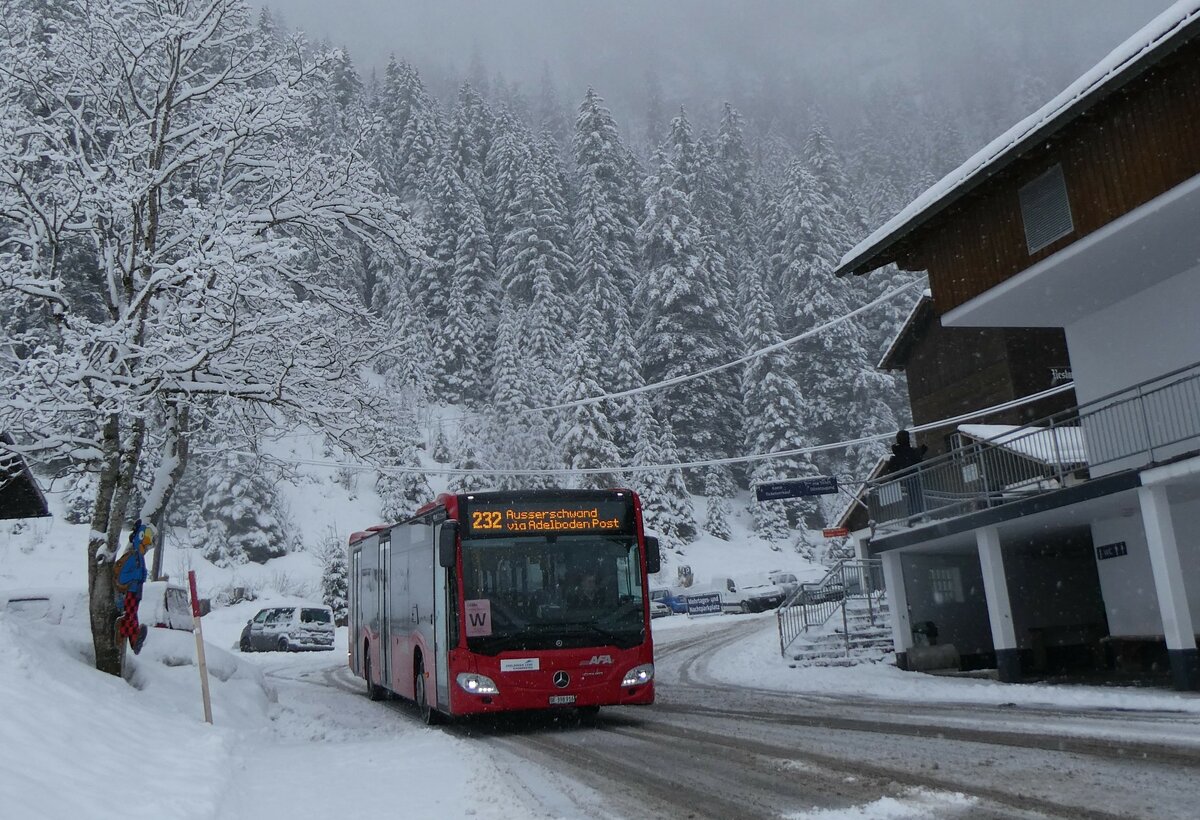 (258'255) - AFA Adelboden - Nr. 90/BE 398'916 - Mercedes am 6. Januar 2024 in Adelboden, Unter dem Birg