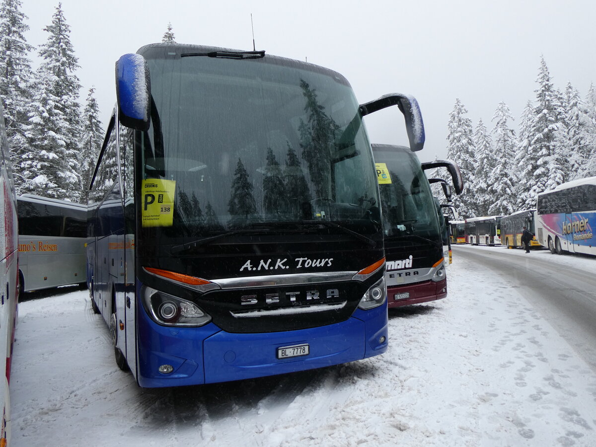 (258'298) - A.N.K. Tours, Liestal - BL 7778 - Setra am 6. Januar 2024 in Adelboden, Unter dem Birg