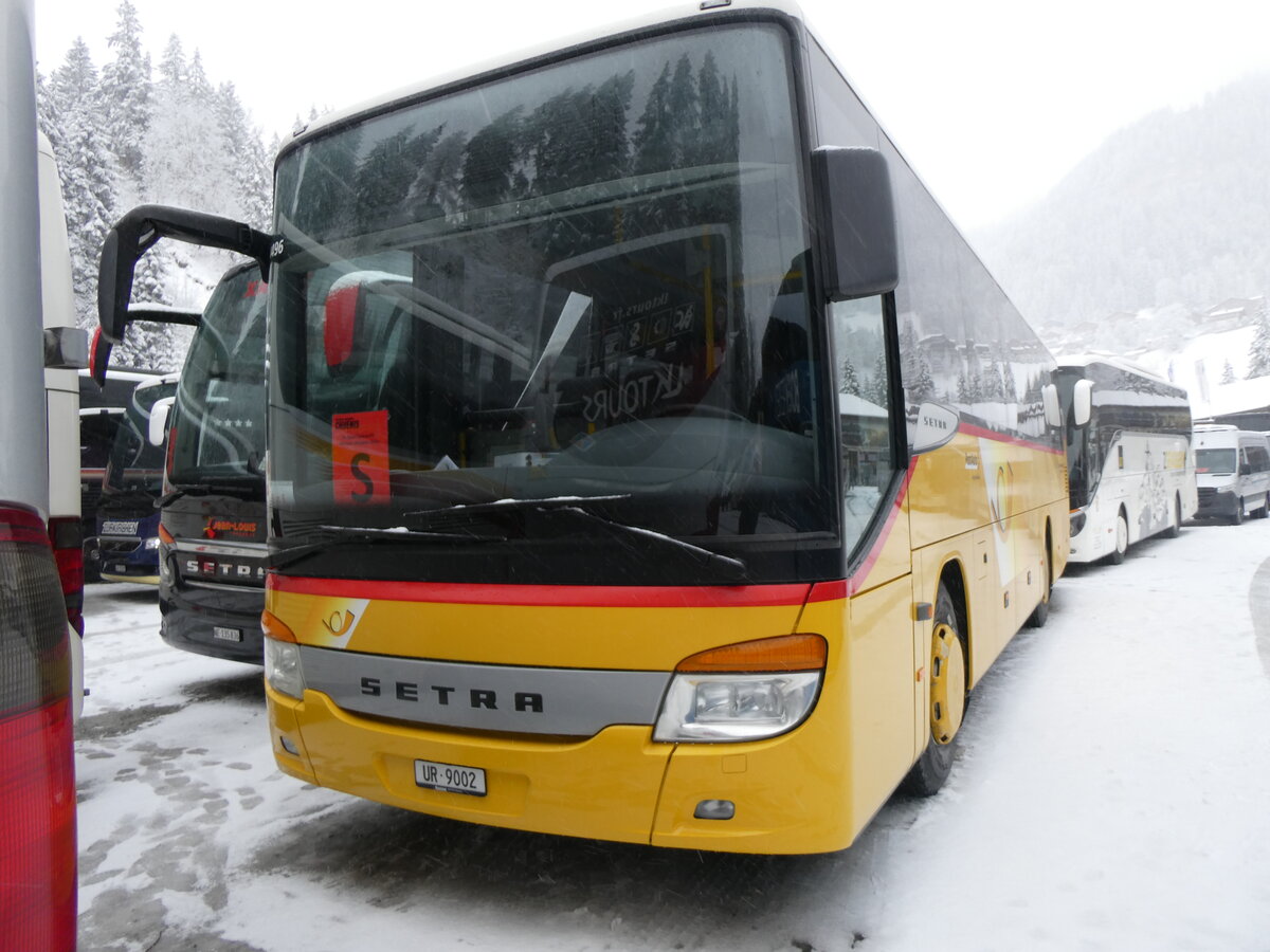 (258'339) - TSB Seelisberg - UR 9002/PID 4496 - Setra (ex STANI, Oberrickenbach; ex Christen, Oberrickenbach; ex Thepra, Stans Nr. 28) am 6. Januar 2024 in Adelboden, ASB 