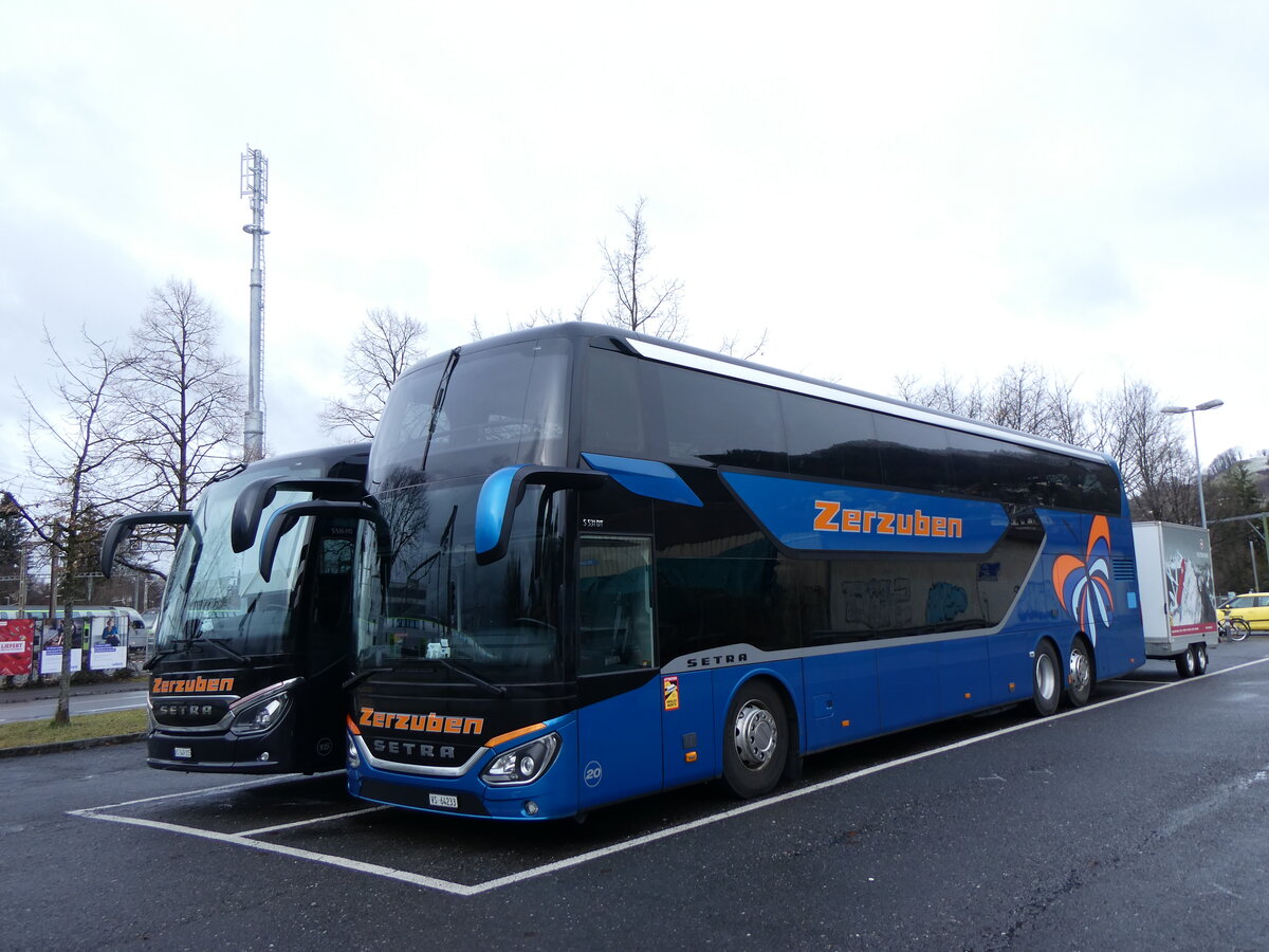 (258'477) - Zerzuben, Visp-Eyholz - Nr. 20/VS 64'233 - Setra am 7. Januar 2024 in Thun, Seestrasse