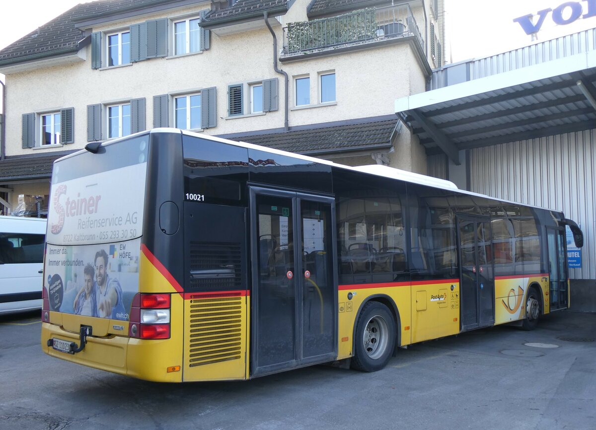 (258'700) - PostAuto Ostschweiz - SZ 110'233/PID 10'021 - MAN (ex Lienert&Ehrler, Einsiedeln; ex Schuler, Feusisberg) am 13. Januar 2024 in Schmerikon, Thomann